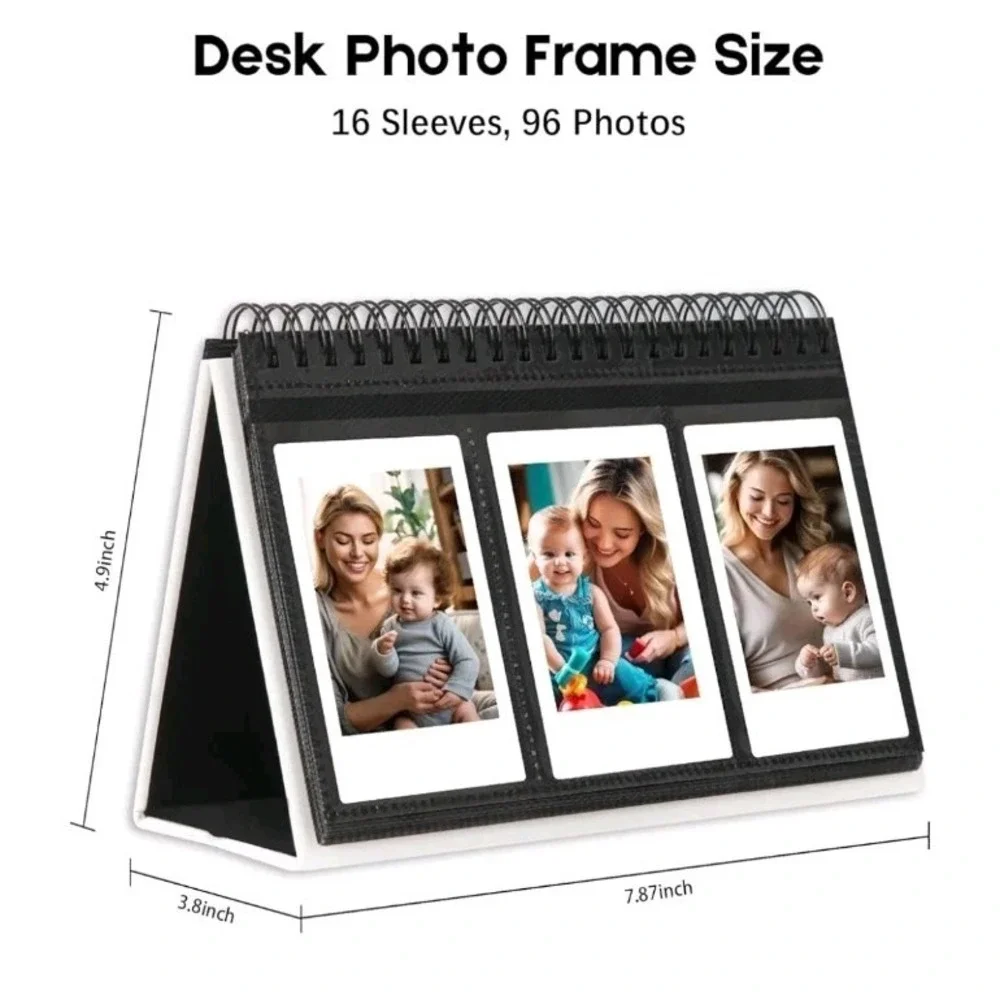 2 Pack - 96 Pocket Desk Photo Album, White